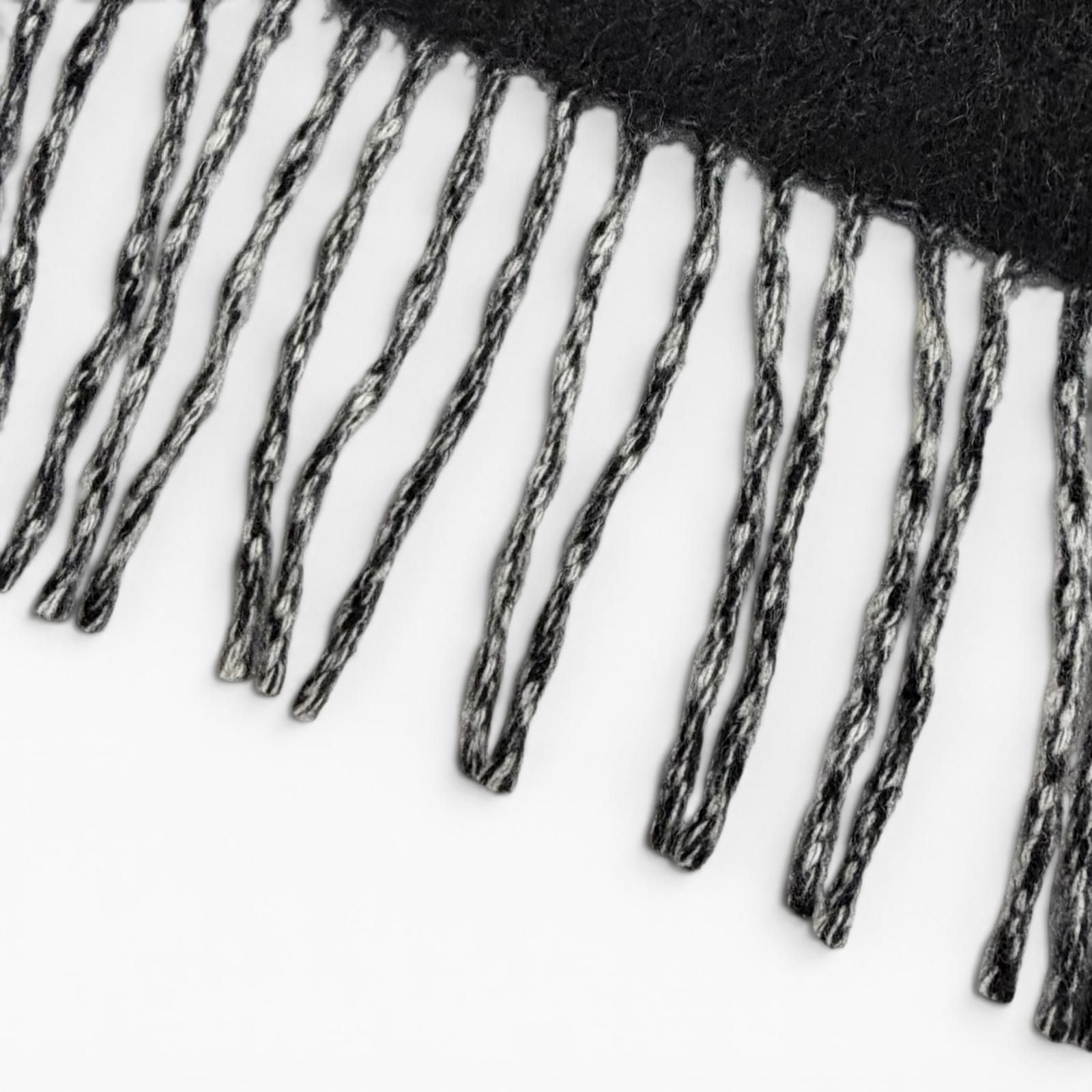 Louis Vuitton Scarf Reykjavik Cashmere 100% Echarpe Monogram Fringe Black — view 5