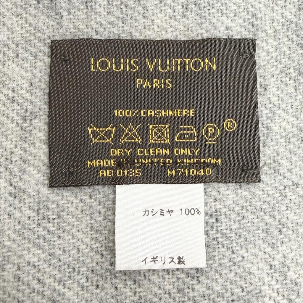Louis Vuitton Scarf Reykjavik Cashmere 100% Echarpe Monogram Fringe Black — view 6