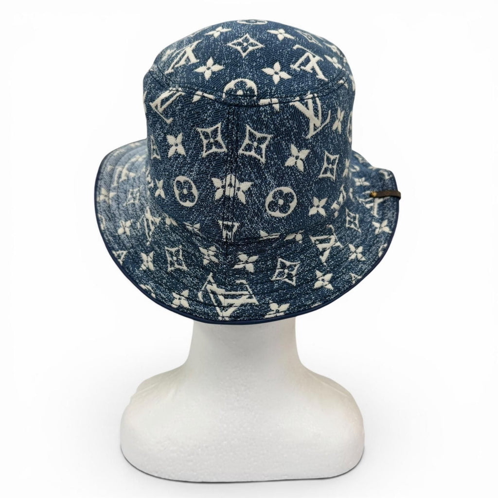 Louis Vuitton Monogram Bob Denim Hat Indigo Blue — view 5