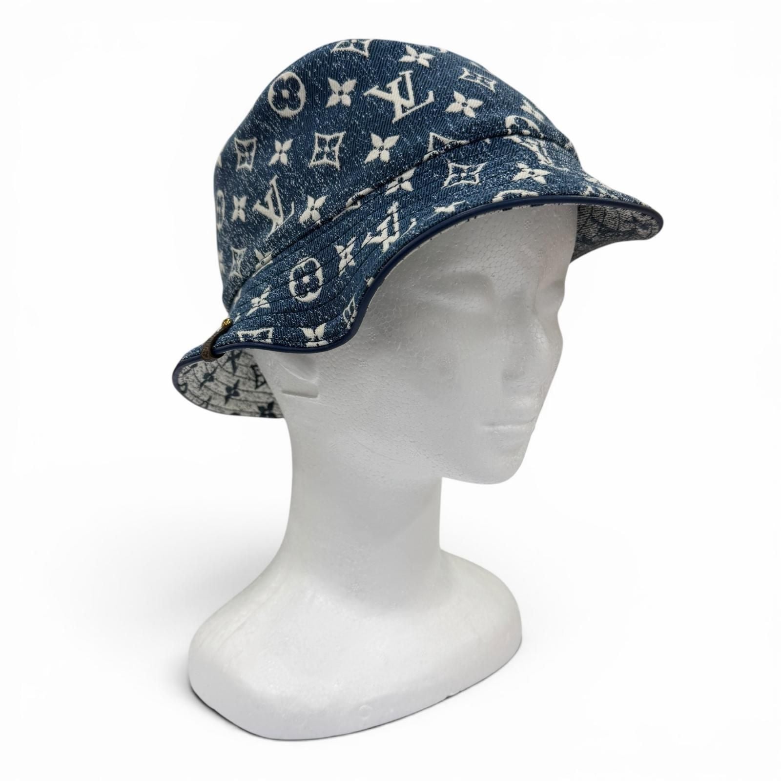 Louis Vuitton Monogram Bob Denim Hat Indigo Blue
