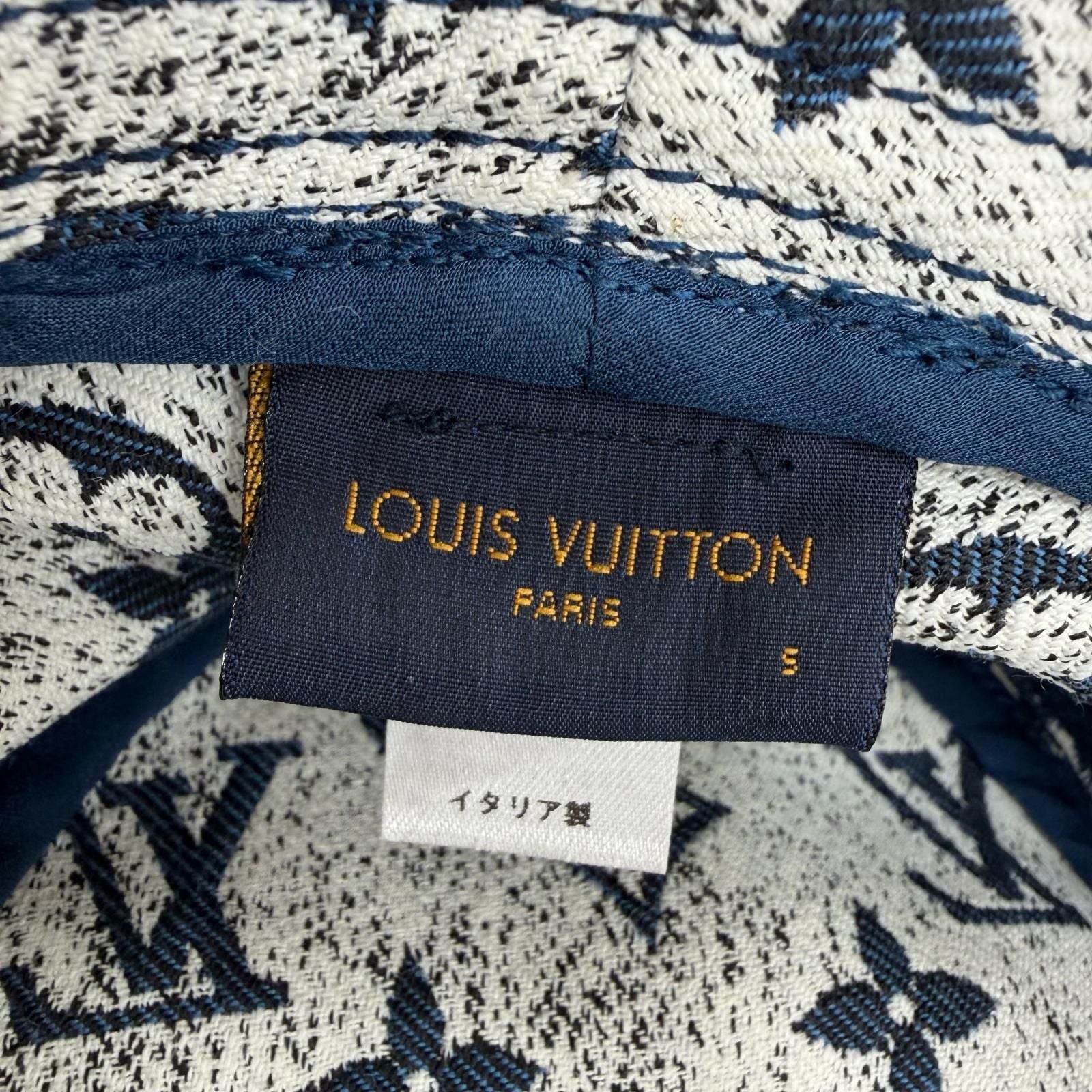 Louis Vuitton Monogram Bob Denim Hat Indigo Blue — view 9