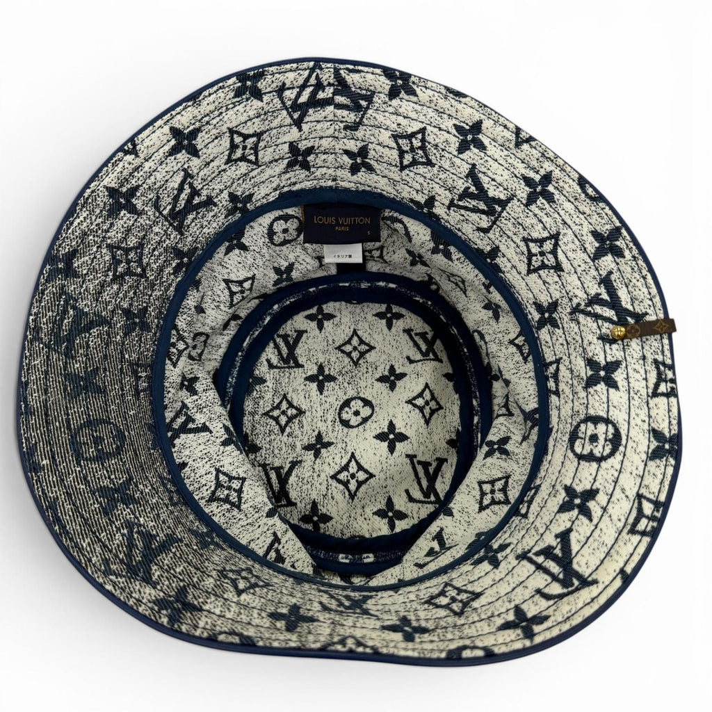 Louis Vuitton Monogram Bob Denim Hat Indigo Blue — view 7