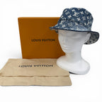 Louis Vuitton Monogram Bob Denim Hat Indigo Blue — view 2