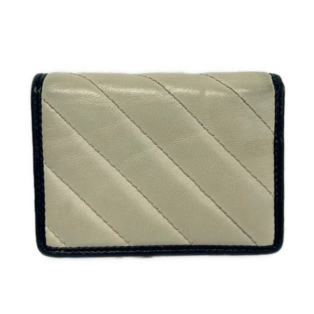 Gucci Bifold Wallet GG Marmont Ivory Dark Navy Quilted Leather — view 2