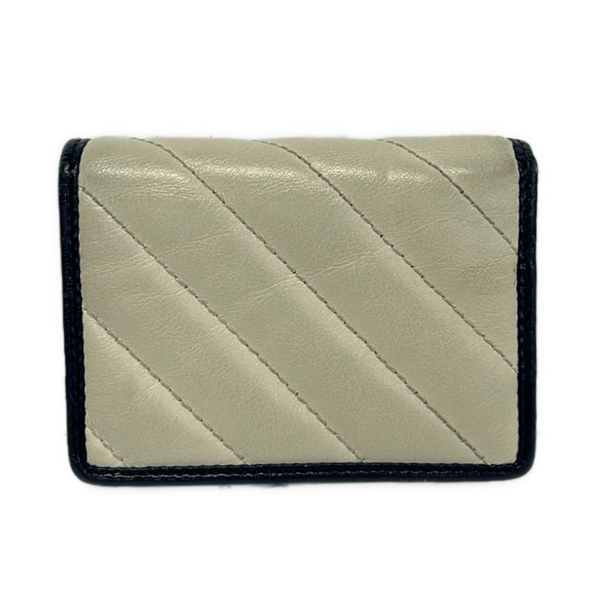 Gucci Bifold Wallet GG Marmont Ivory Dark Navy Quilted Leather — view 2