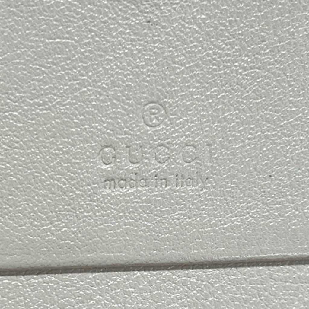 Gucci Bifold Wallet GG Marmont Ivory Dark Navy Quilted Leather — view 5