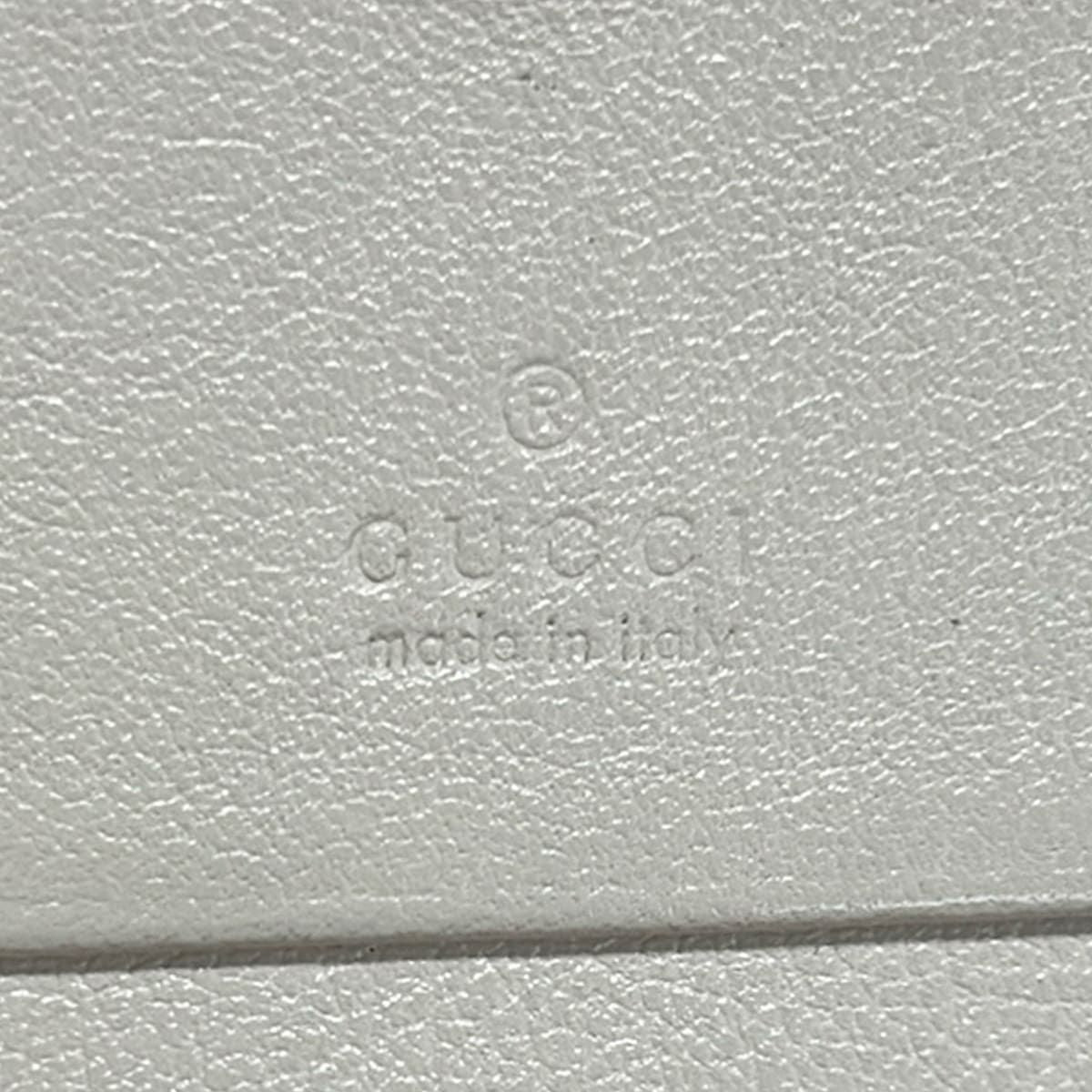 Gucci Bifold Wallet GG Marmont Ivory Dark Navy Quilted Leather — view 5