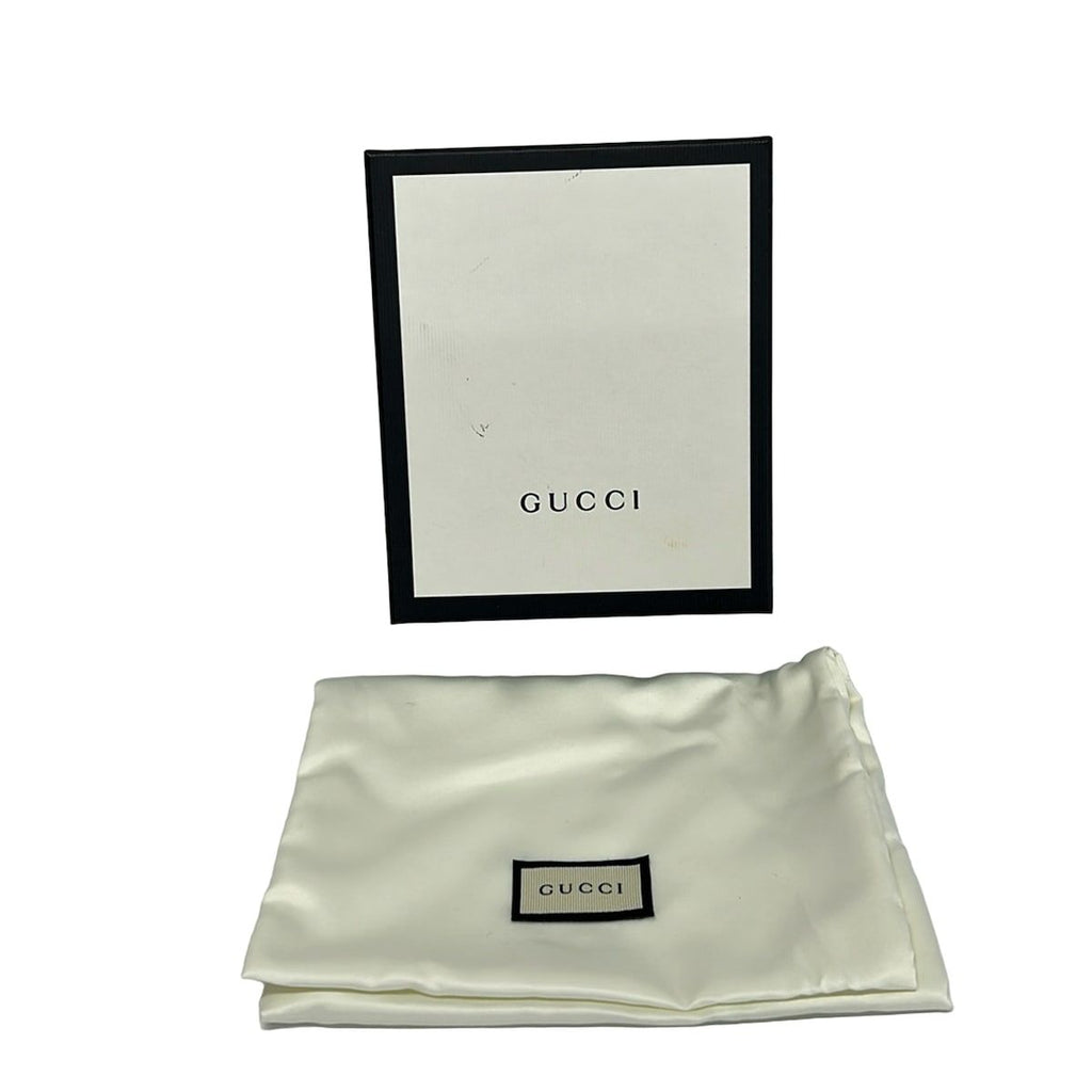 Gucci Bifold Wallet GG Marmont Ivory Dark Navy Quilted Leather — view 6