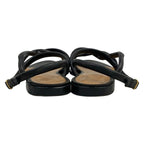 Hermes Sandals 37 Black Leather — view 3