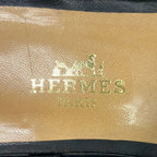 Hermes Sandals 37 Black Leather — view 5
