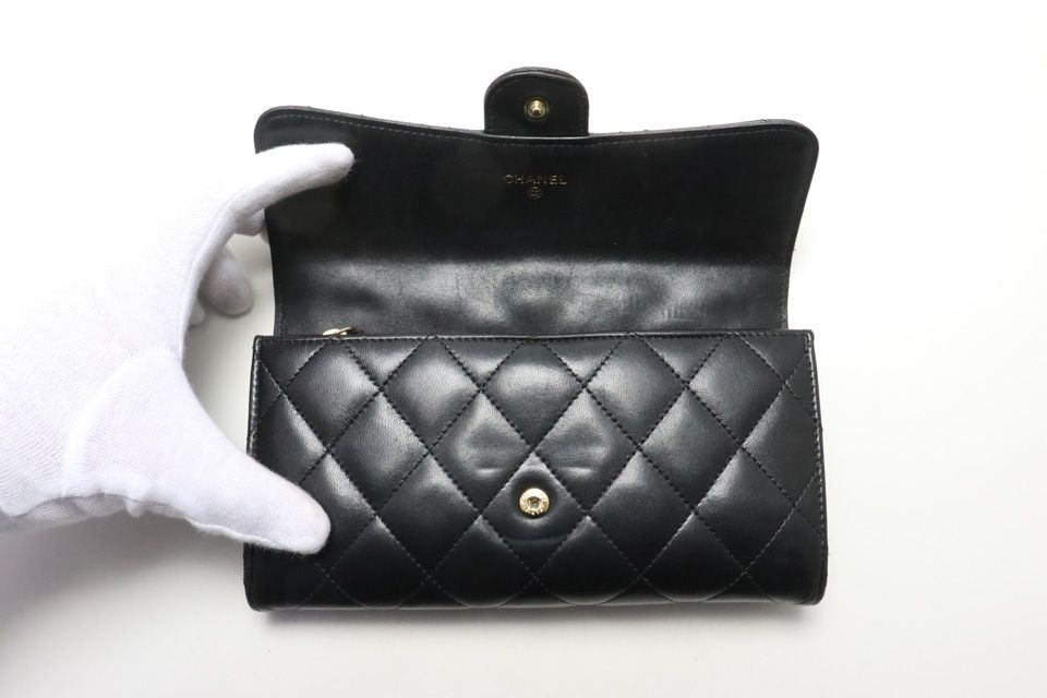 Chanel Quilted GD Leather Bifold Wallet — view 4