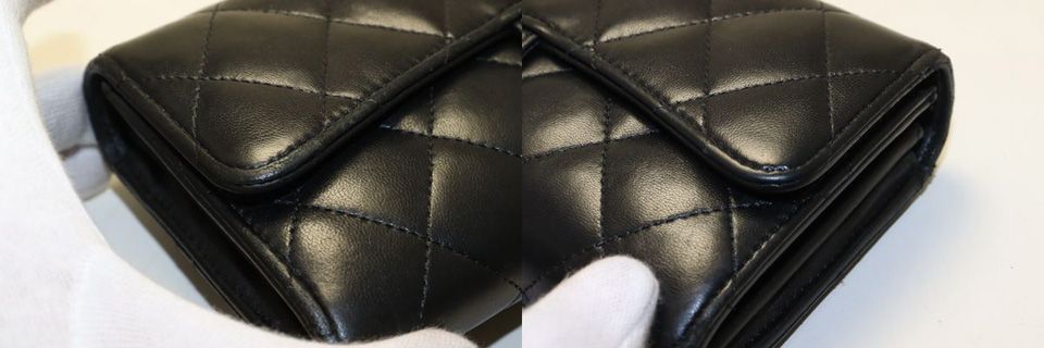 Chanel Quilted GD Leather Bifold Wallet — view 8