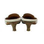 Hermes Mules 38.5 White Silver Leather — view 3