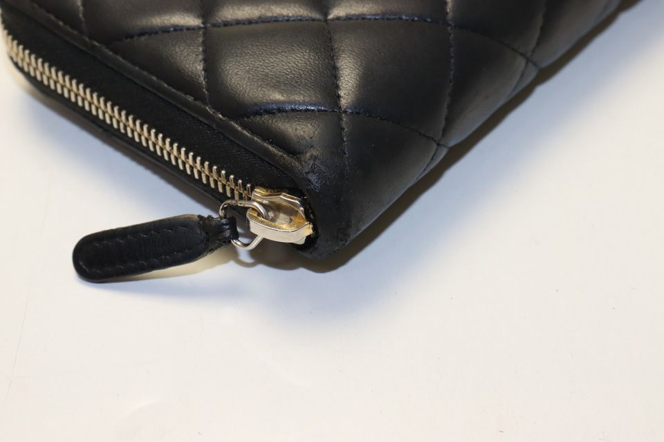 Chanel Quilted GD Leather Zip Around Wallet — view 4