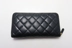 Chanel Quilted GD Leather Zip Around Wallet — view 2