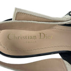 Dior Sandals 39.5 Black Ivory J'adior Ribbon Leather — view 5
