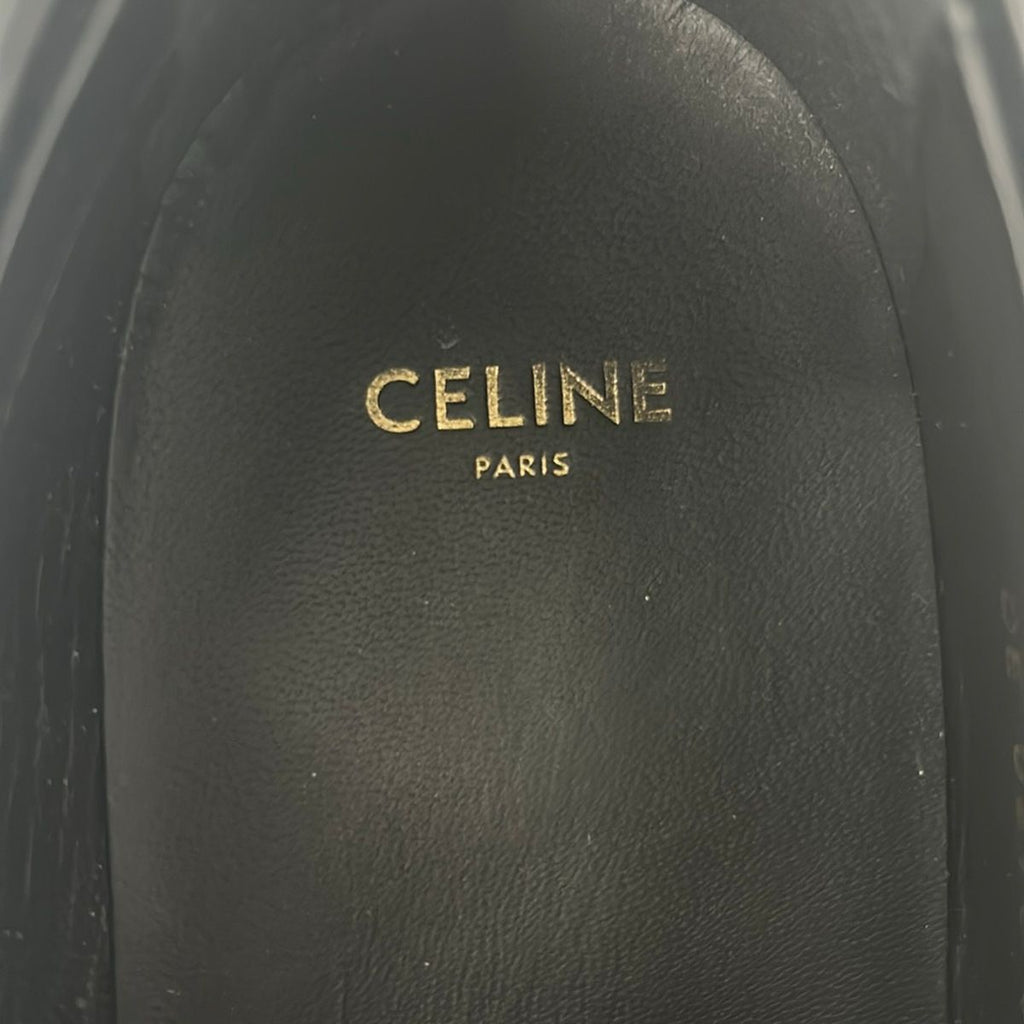 Celine Loafers 40 Black Triomphe Chain Margaret Leather — view 5