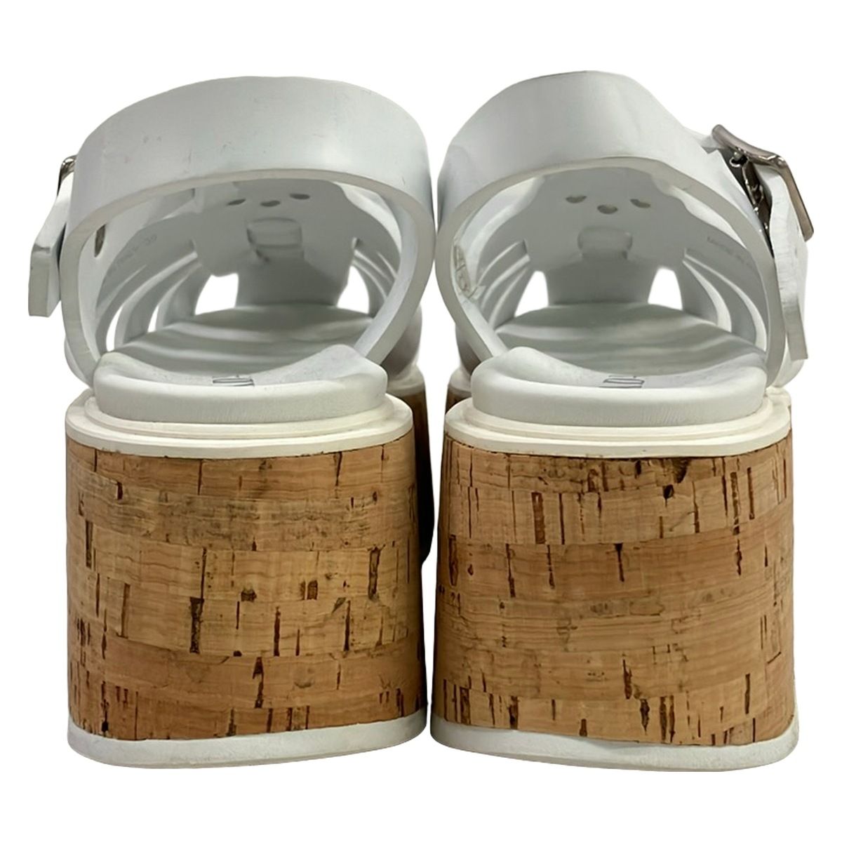Prada Sandals 39 White Beige Wedge Sole Braided — view 3