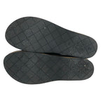 Chanel Sandals 39 C Black Beige Wedge Sole Border Thong — view 4