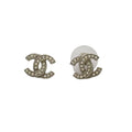 Chanel Earrings CC Logo Silver