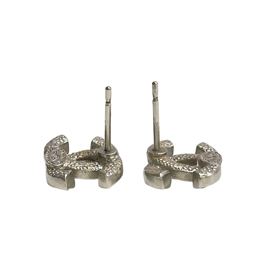 Chanel Earrings CC Logo Silver — view 3