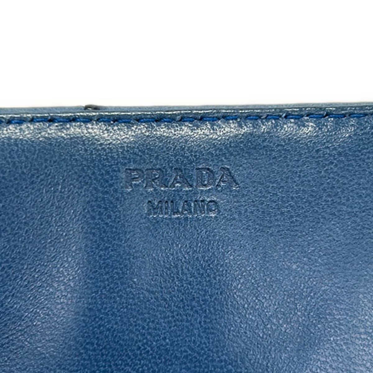 Prada Wallet Blue Gray — view 6