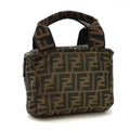 Fendi Zucca Handbag Pouch Inventory Nylon Khaki
