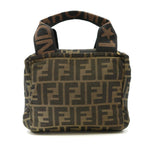 Fendi Zucca Handbag Pouch Inventory Nylon Khaki — view 2
