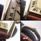 Cartier Watch Must Tank Vermeil SM Rectangular Ivory Dial Brown Calf Leather — view 8