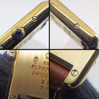 Cartier Watch Must Tank Vermeil SM Rectangular Ivory Dial Brown Calf Leather — view 7