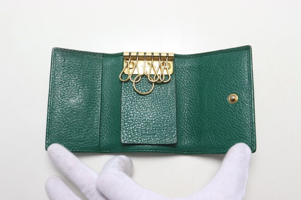 Gucci Bamboo Leather Key Case Key Holder — view 4