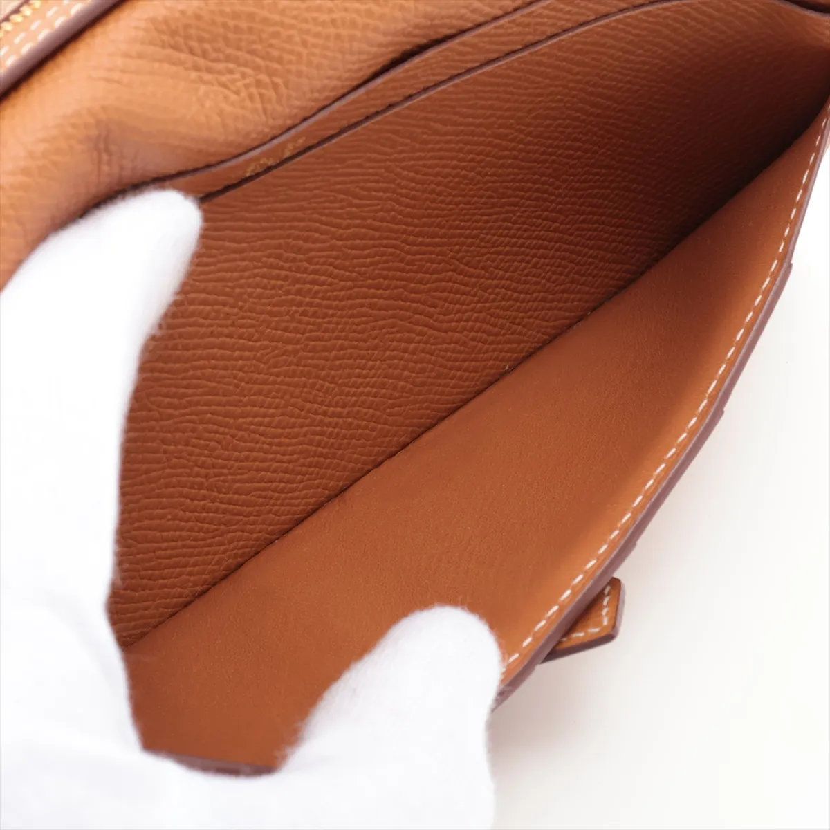 Hermes Bearn Souffle Veau Epsom Gold Wallet — view 6
