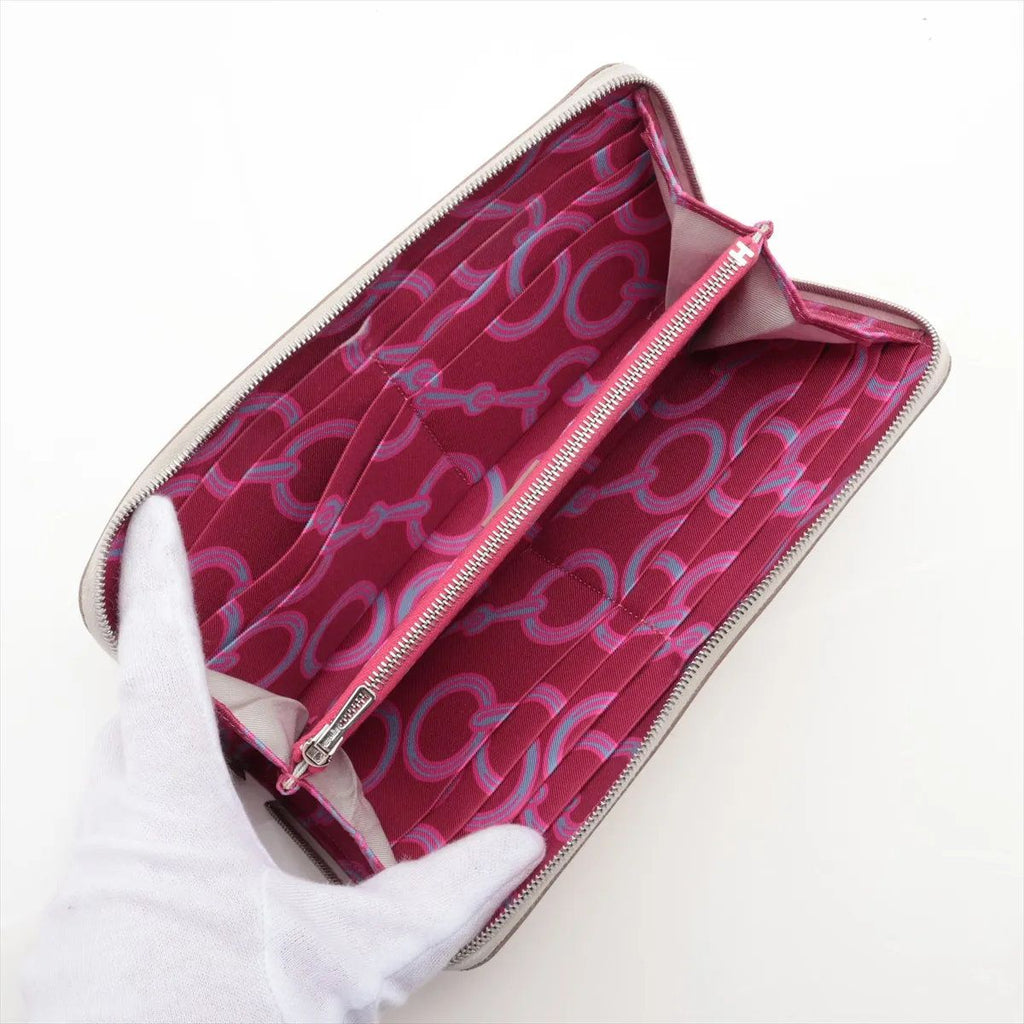 Hermes Construction Azap Long Silk in Veau Nata Wallet — view 3