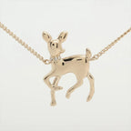 Chanel Bambi Necklace Gold Rhinestone Faux Pearl — view 3