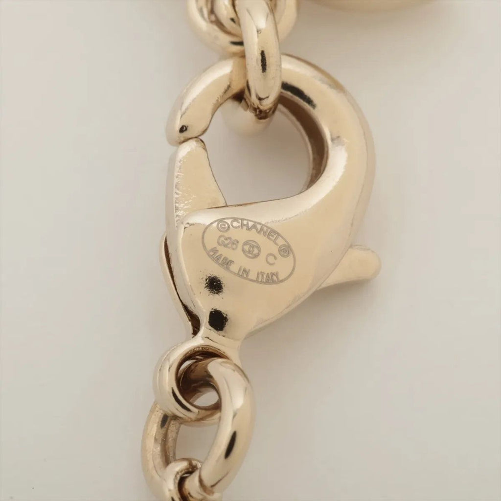 Chanel Bambi Necklace Gold Rhinestone Faux Pearl — view 6