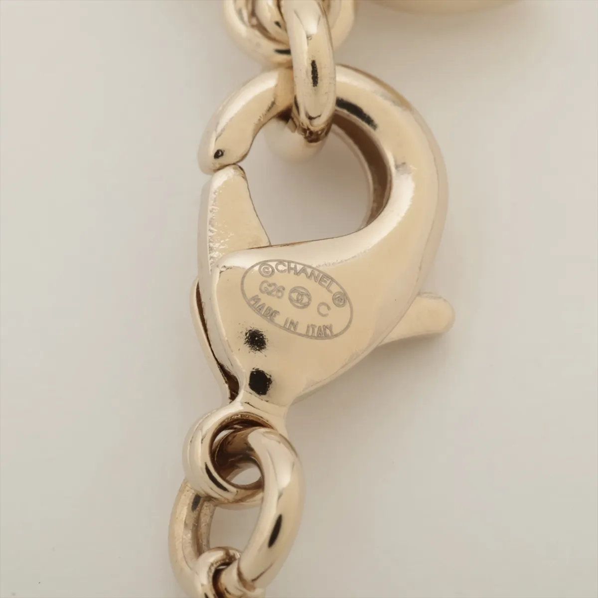 Chanel Bambi Necklace Gold Rhinestone Faux Pearl — view 6