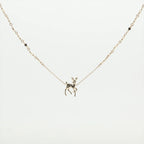 Chanel Bambi Necklace Gold Rhinestone Faux Pearl — view 4