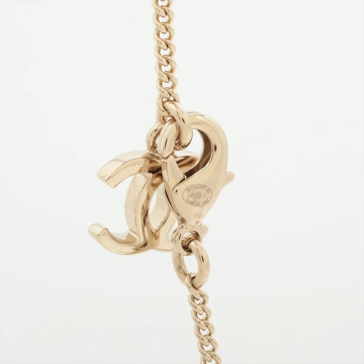 Chanel Bambi Necklace Gold Rhinestone Faux Pearl — view 5