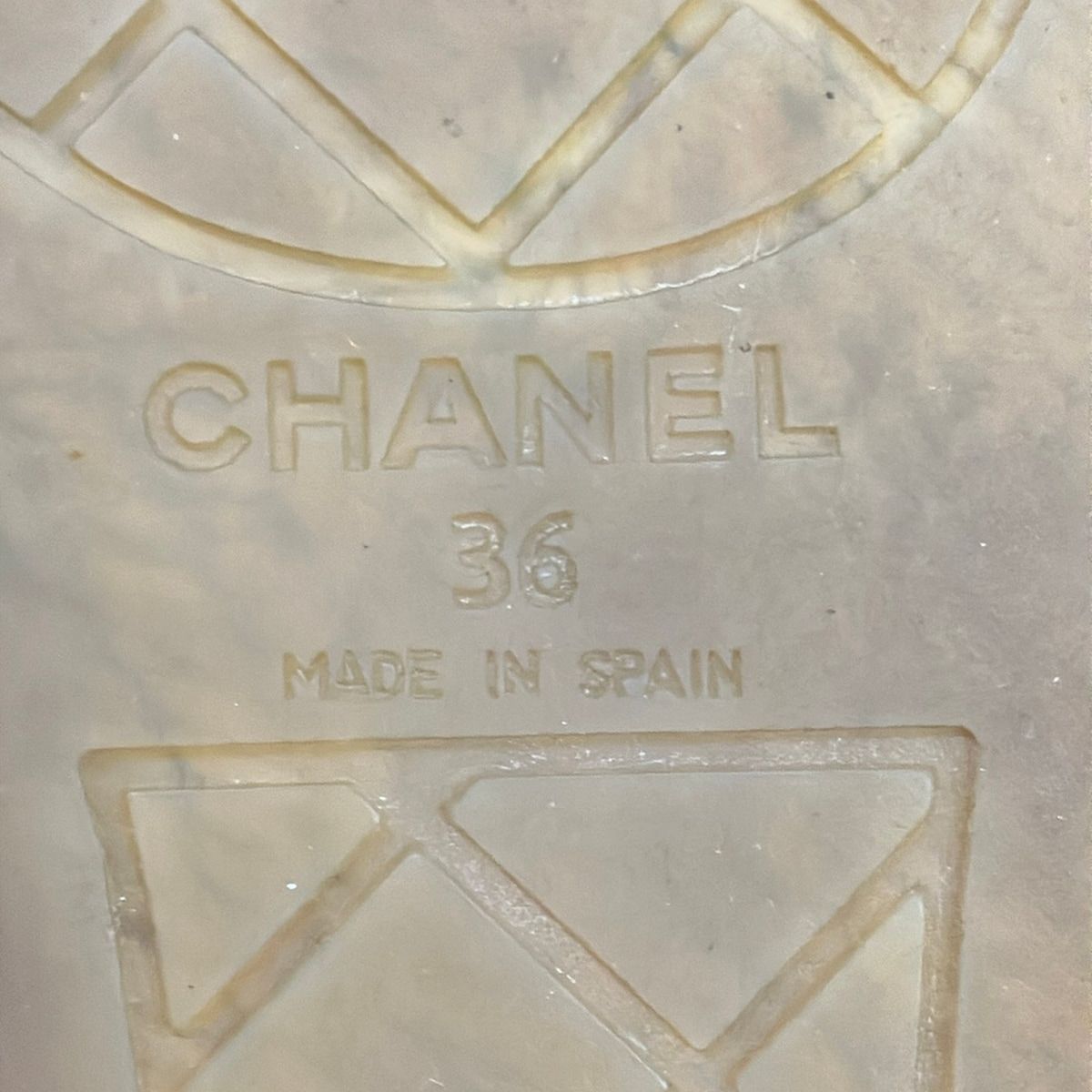 Chanel Slip Ons 36 Red White Black CC Logo Espadrilles Linen Leather Slipper — view 6