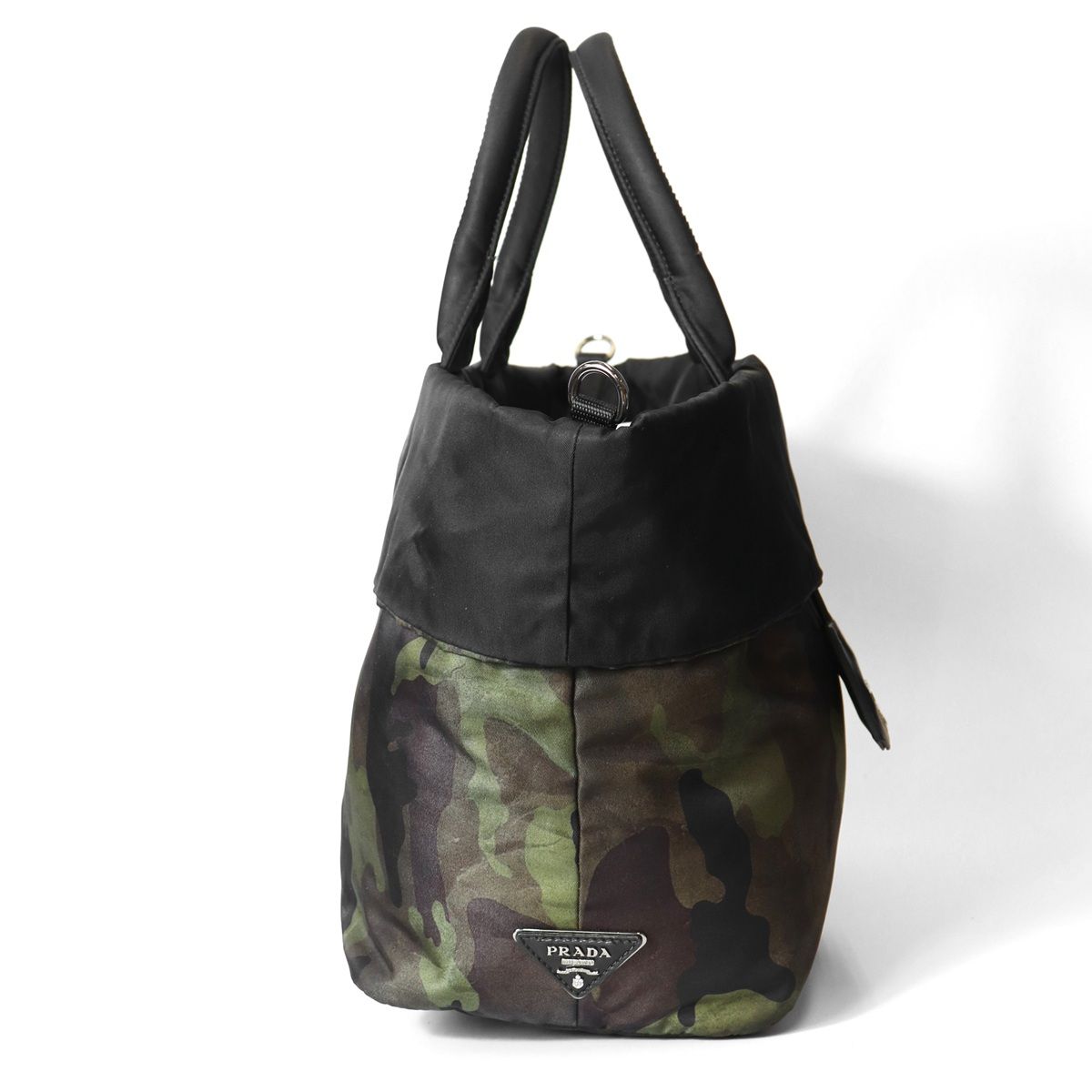 Prada Camo Tote Reversible 2-Way Shoulder Bag Nylon Khaki Green — view 5