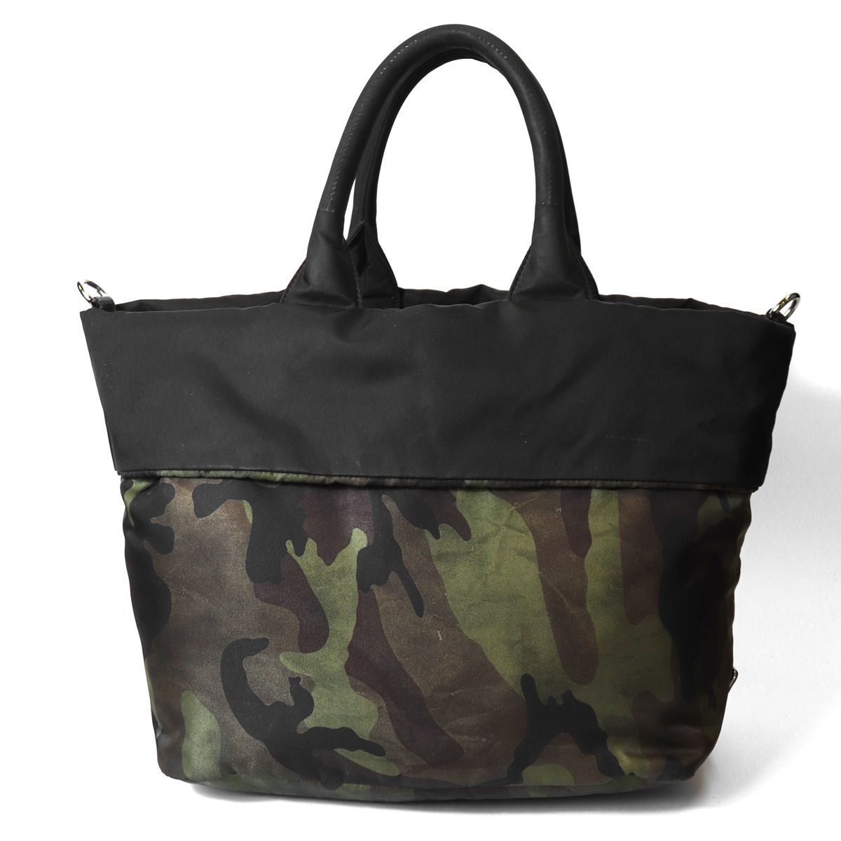 Prada Camo Tote Reversible 2-Way Shoulder Bag Nylon Khaki Green — view 3