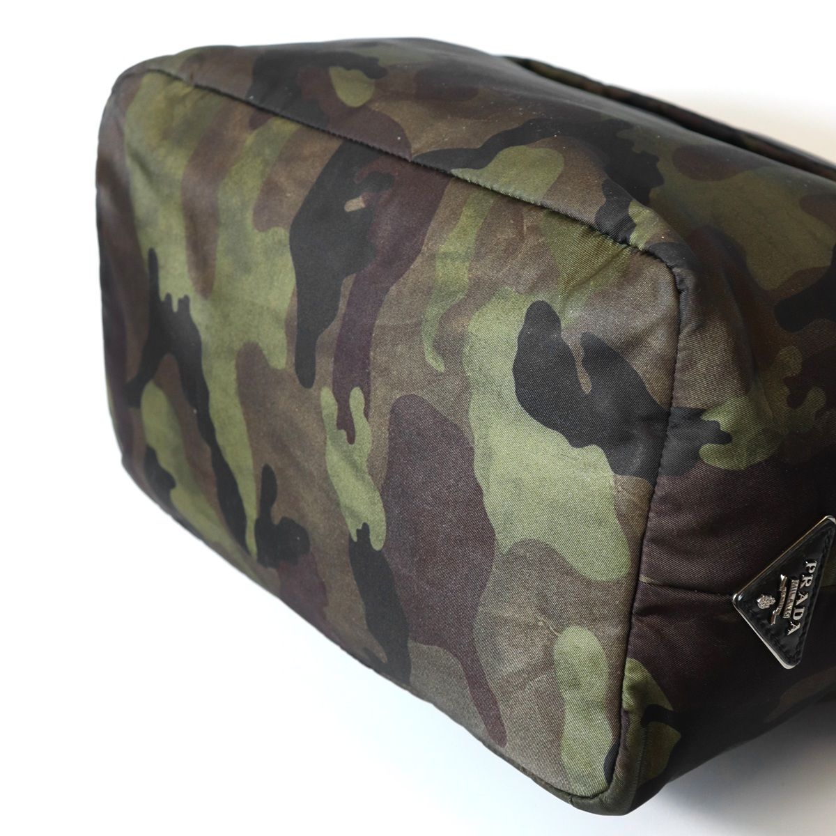 Prada Camo Tote Reversible 2-Way Shoulder Bag Nylon Khaki Green — view 8