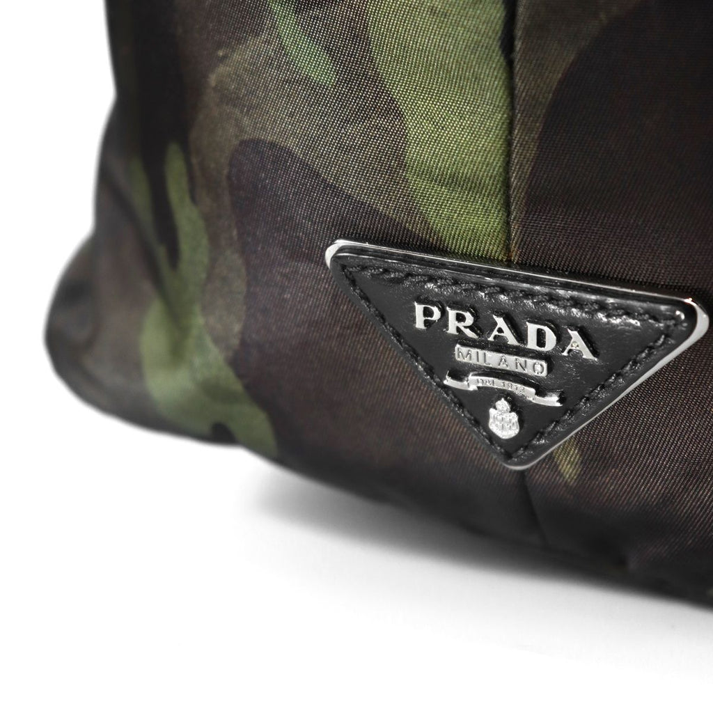 Prada Camo Tote Reversible 2-Way Shoulder Bag Nylon Khaki Green — view 7
