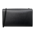 Saint Laurent Shoulder Bag Kate Gray de Poudre Embossed Leather YSL Logo Black — view 2