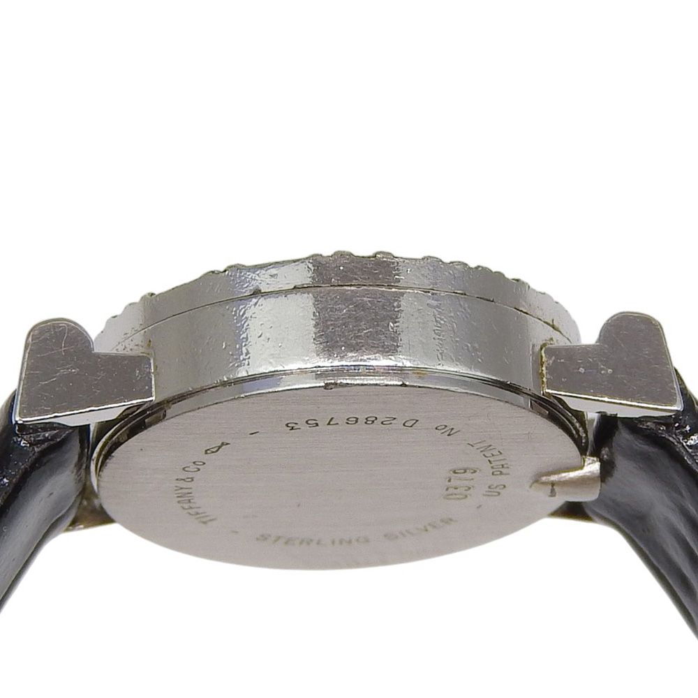 Tiffany & Co Atlas Stainless Steel Leather Quartz Analog Display Silver Dial — view 6