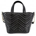 Gucci 2-Way GG Marmont Quilted Shoulder Bag Crossbody Leather Black Gold — view 2