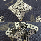 Louis Vuitton Handbag Monogram Eclipse Sequin Mini Pochette Brown Black Gold — view 8