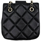 Chanel Shoulder Bag Mini Pochette CC Logo Crossbody Quilted Leather Black Gold — view 2