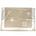 Louis Vuitton Monogram Wool Cashmere Beige Ivory Shoulder