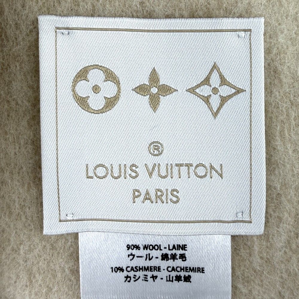 Louis Vuitton Monogram Wool Cashmere Beige Ivory Shoulder — view 4